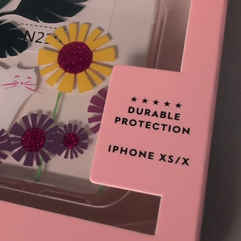 Kate Spade Glitter Garden Cat iPhone XS/X Phone Case
